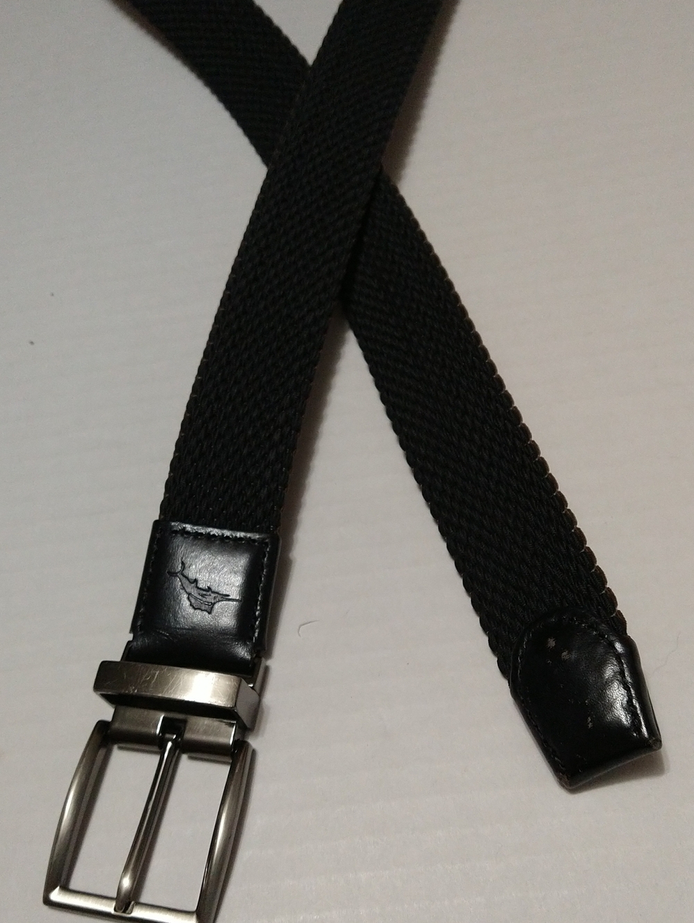 Tommy Bahama Men's Reversible Black/Brown Stretch Leather-Trim Belt Size L/XL